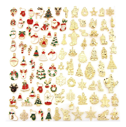 100 Piezas De Colgantes De Navidad Con Bonita Campana Y,