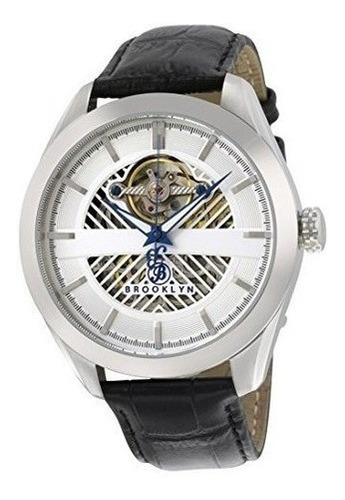 Brooklyn Pierrepont Skeleton Mens Automatic Silver Dial Relo