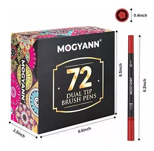 Markers for Adult Coloring - Mogyann 72 Coloring Pens Dual Tip