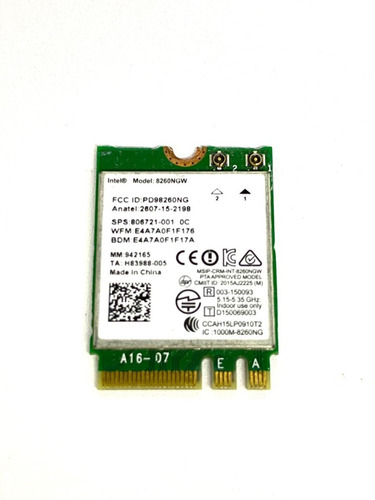 Placa Wifi Intel® Dual Band Wireless 8260ngw