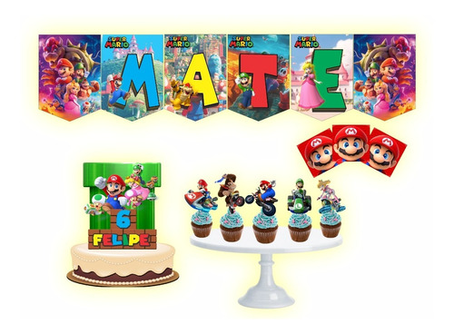 Kit Mario Bros Cumpleaños Pack Impreso