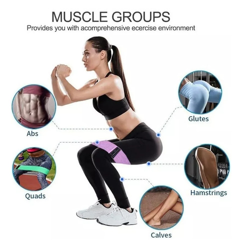 Pack 3 Bandas Elasticas Ligas Resistencia Piernas Gluteos