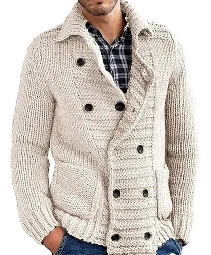 Chaqueta De Punto Tipo Cárdigan De Invierno Para Hombre