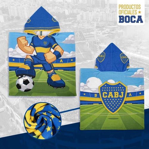 Ponchito + Mochila Boca Juniors Infantil Futbol Original
