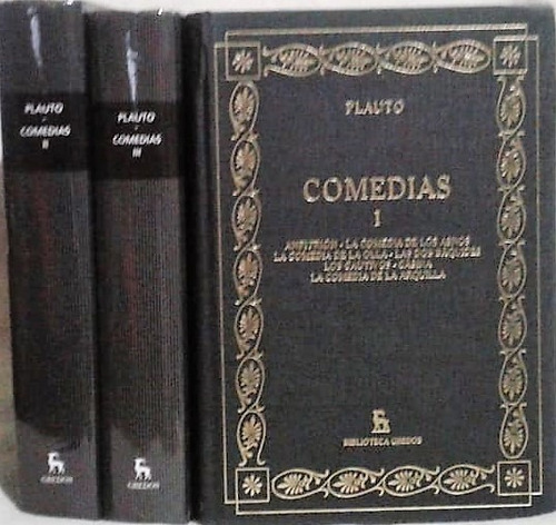 Plauto: Comedias 3 Tomos (nuevo) Biblioteca Clásica Gredos