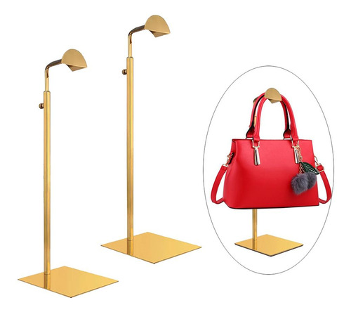 2 Pieces Adjustable Metal Handbag Rack Tabletop Handbag