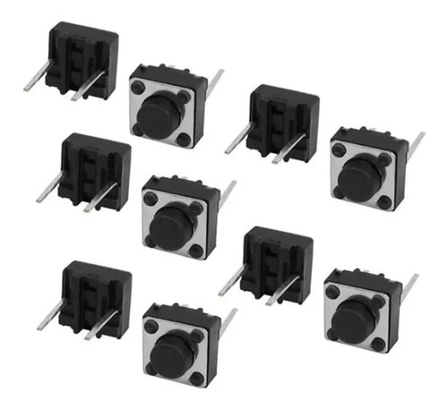 Microswitch Pulsadores 6x6x5mm 2 Pines/lote Con 500 Piezas