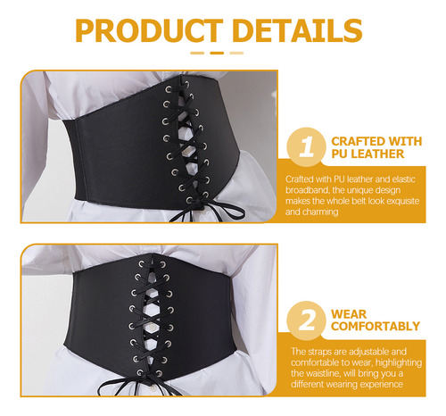 Cinturón De Corsé Con Corbata Ancha Para Mujer