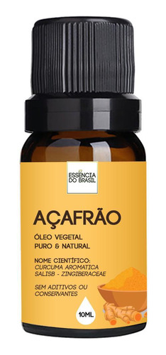 Óleo Vegetal Açafrão 10ml - Aromaterapia Natural E Puro