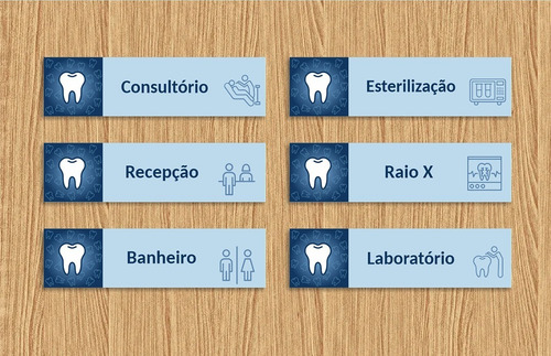 Imagem 2 de 3 de 6 Placa Consultório Odontológico Dentista Personalizadas
