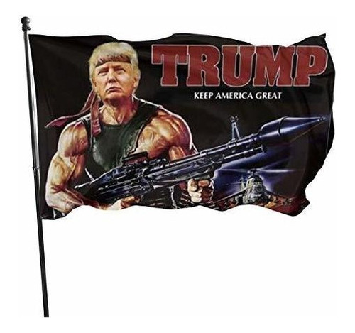 Bandera Eeuu Wenqi Trump 2020 Rambo Ametralladora Helicópte