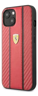 Funda Case Carbono Raya Ferrari Rojo Para iPhone 13