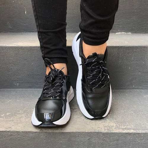 Imagem 6 de 6 de Tênis Original Feminino Chunky Petite Jolie Plataforma Preto