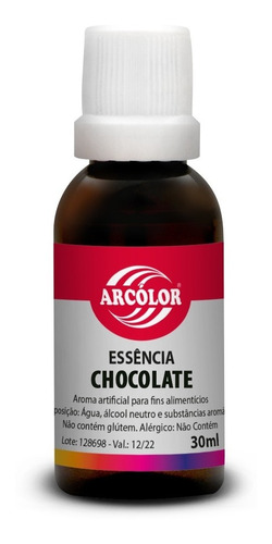 Aroma Artificial Chocolate Arcólor Frasco 30ml