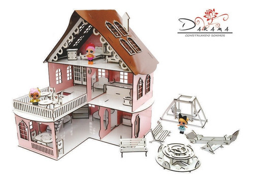 Kit Casa Bonecas 29 Moveis Decorativa Cindy Princesa Darama