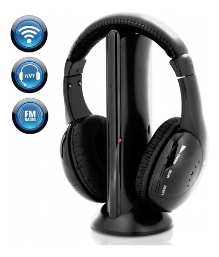 Sistema De Auriculares Inalambricos 5 En 1 Negro