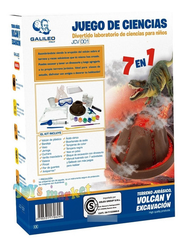 Imagen 2 de 6 de Volcán Y Excavación Jurásica Juego De Ciencias Galileo