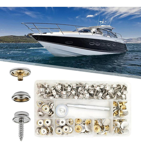 Kit De Broches De Lona De Acero Inoxidable, 152 Uds., Botón