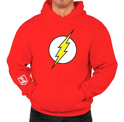 Poleron Flash Superheroe Liga De La Justicia Moda Hombre