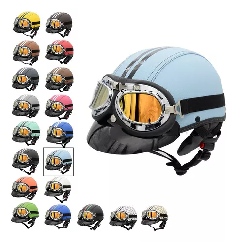 Capacete Moto Aberto Custom Pro Tork Coquinho Vintage Retro