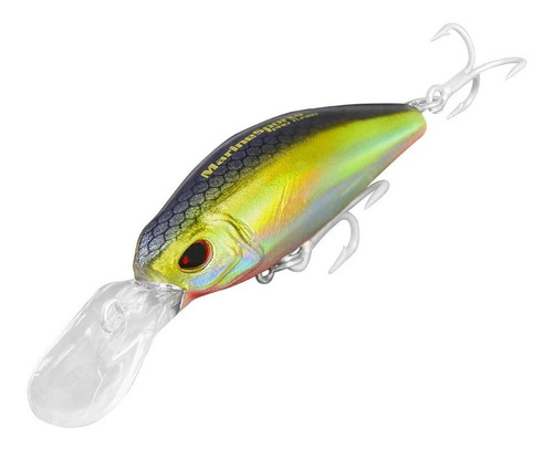 Isca Artificial Marine Sports Raptor Shad 70, 8 g, color flotante, N6