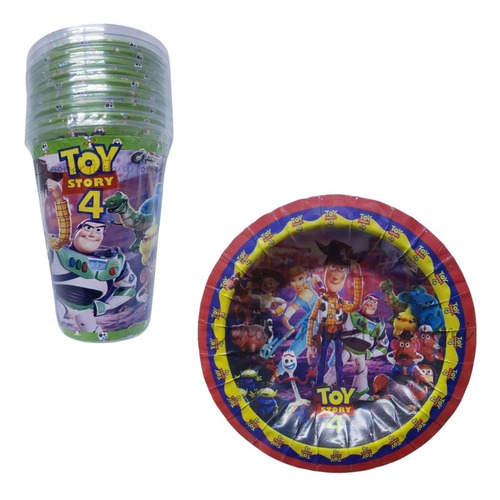 Toy Story.  Kit Fiesta Para 30 Niños, Platos, Vasos