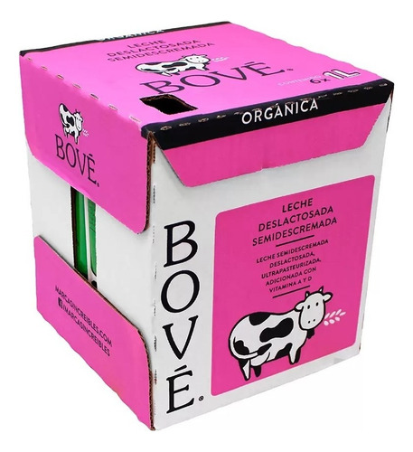 Bove Leche Deslactosada Orgánica 6 Pzas De 946 Ml (2 Caja)