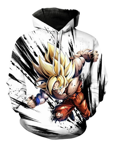 Sudadera Trend Impresión Digital Dragon Ball Goku Saiyan Sho