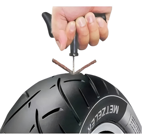 Kit Viagem De Moto Reparo Furo Conserto Pneu S/ Camara Co2