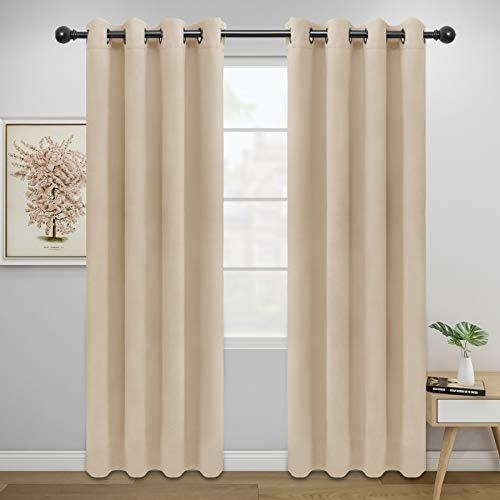 Cortinas Easy-going Aislamiento Termico Color Beige Suave