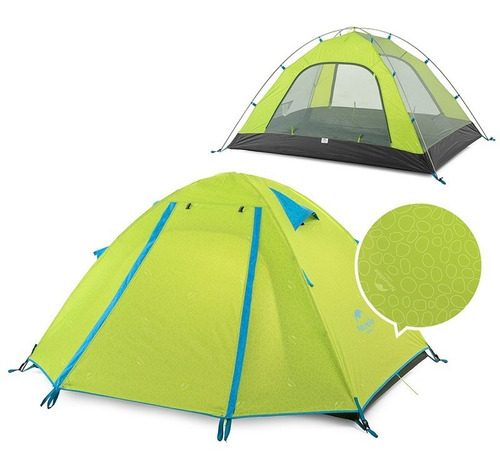 Carpa Ultraligera 4 Personas Sobrecarpa P-series Naturehike Color Verde