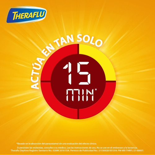 6 Sobres Bebida Theraflu Daytime Alivio De Resfriado Y Tos