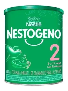 Fórmula infantil em pó sem glúten Nestlé Nestogeno 2 en lata de 1 de 800g - 6 a 12 meses