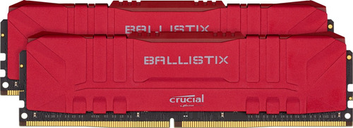 Memoria Udimm Crucial Ballistix 16gb(2x8gb) Ddr4-2666 Red