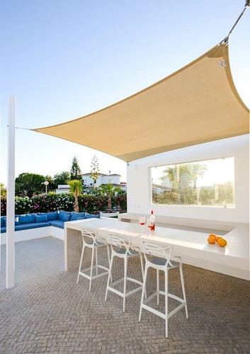 Imagen 3 de 3 de Toldo Vela 2x3 Gris Y Beige