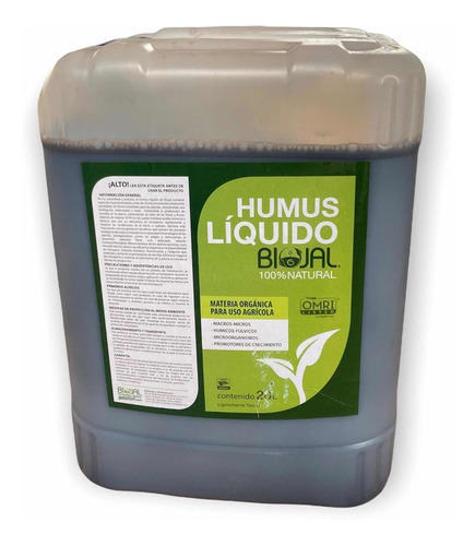 Lixiviado Lombriz Humus Liquido 20lts Certificado Abono