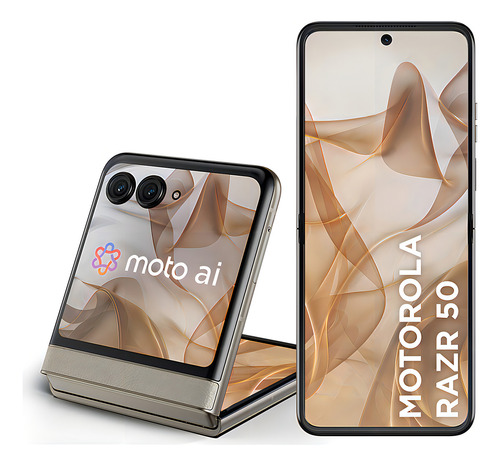 Motorola Razr 50 - Vainilla - Cuero vegano - Excelente (Reacondicionado)