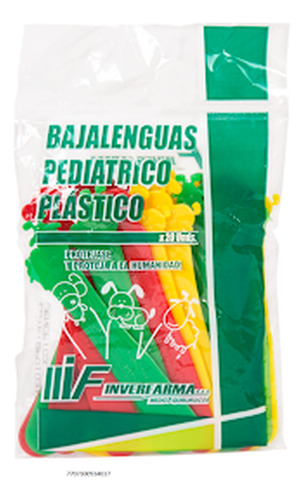 Baja Lenguas Plástico Pediátrico Bolsa X20und Color Multicolor