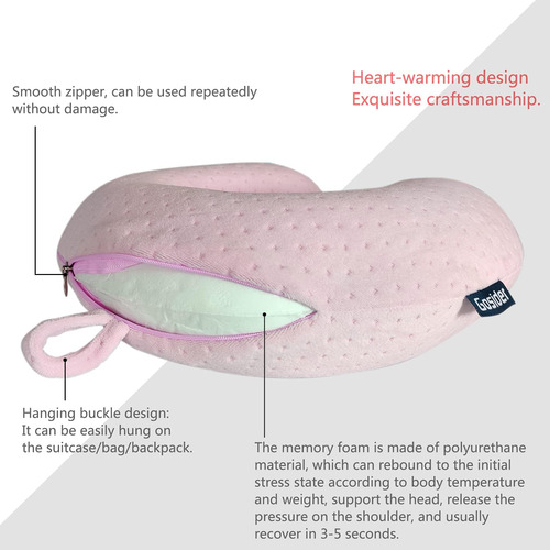 Almohada De Cuello De Espuma Memory Para Viajar, Soporte, Po