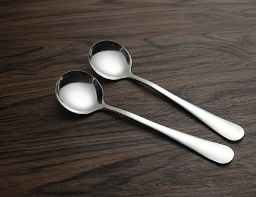 Kingsuper Set De Cuchara De Sopa De Mesa De Acero Inoxidable