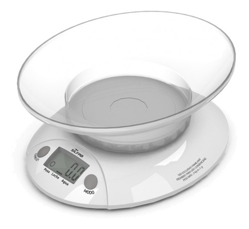 Imagen 1 de 1 de Balanza de cocina digital Silfab Super Compact pesa hasta 3kg blanca