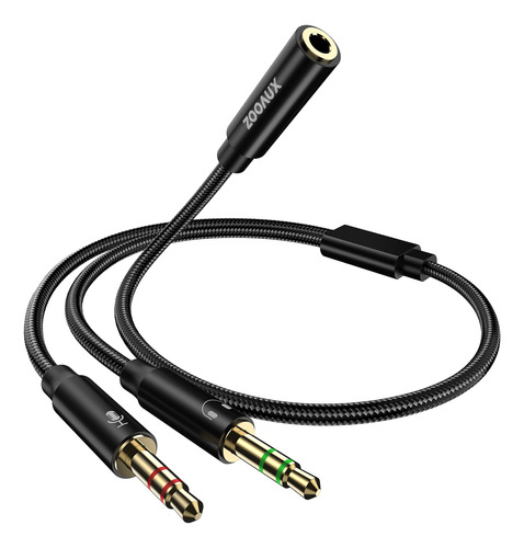 Zooaux Cable De Micrófono Divisor De Auriculares Para Comput