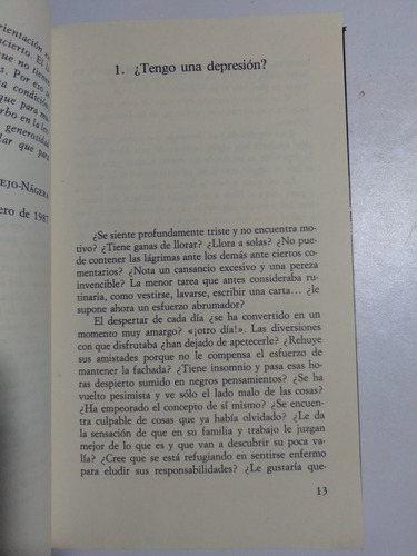 Libro Ante La Depresion / Juan Antonio Vallejo Najera