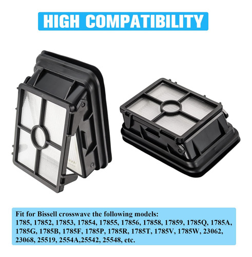 Pack De 6 Filtros 1866 Compatible Con Bissell Crosswave 1...