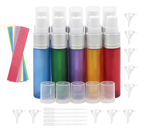 Jiuwu 10 Paquetes De 5 Colores Vacos De 0.3fl Oz 1/3 Oz De N