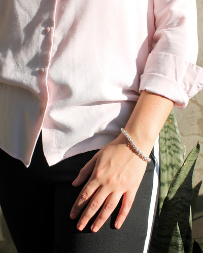 Imagen 4 de 6 de Pulsera Plata 925 Espiga Mujer