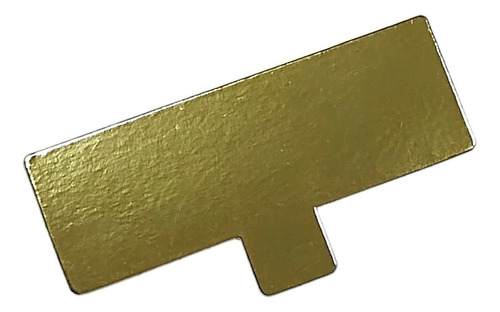 Base Laminada Pestaña 13x4,5cm Dorado Metalizado (x100u) 108