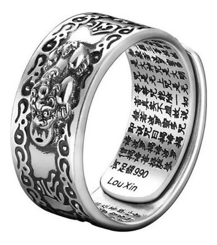 Anillo Feng Shui Pixiu Suerte Prosperidad Éxito