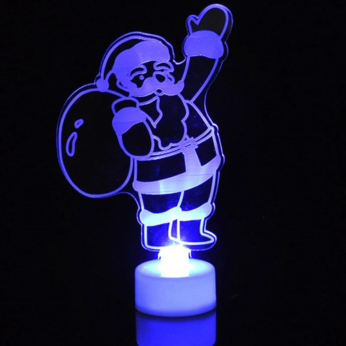Luces Led Noche,lámpara Muñeco Nieve De Colores Intermitente