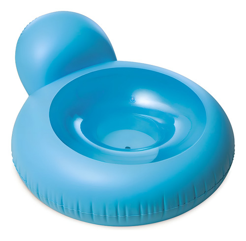 Sillón inflable Boia Guarujá Intex, silla de piscina, color azul cielo